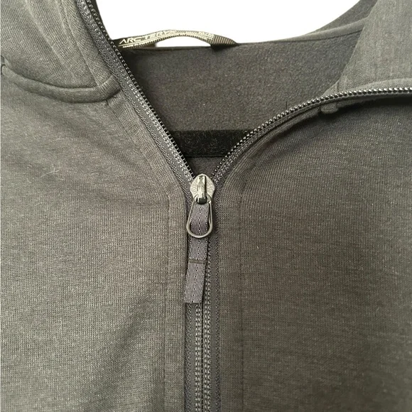 Arc'teryx Charcoal Gray Zip Hoodie Fleece Jacket - Picture 4 of 5